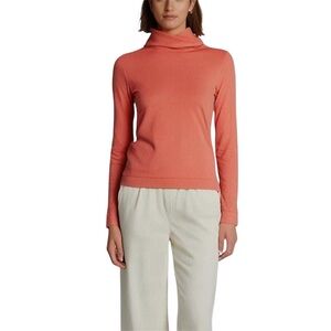 Dudley Stephens Hibiscus Fleece Park Slope Turtleneck Pullover Sweater Womens XS